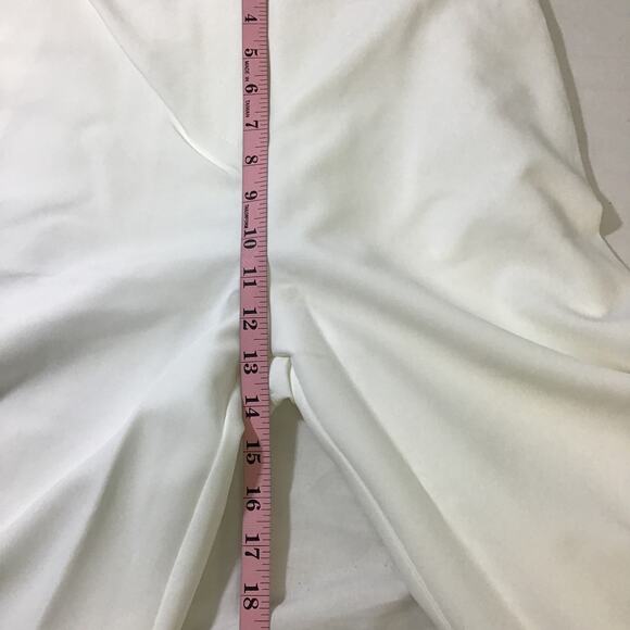 PINK RIPPLE SZ S White Culotte Crop Wide Leg High Rise Flat Front Pants NWT B97 - Picture 5 of 8